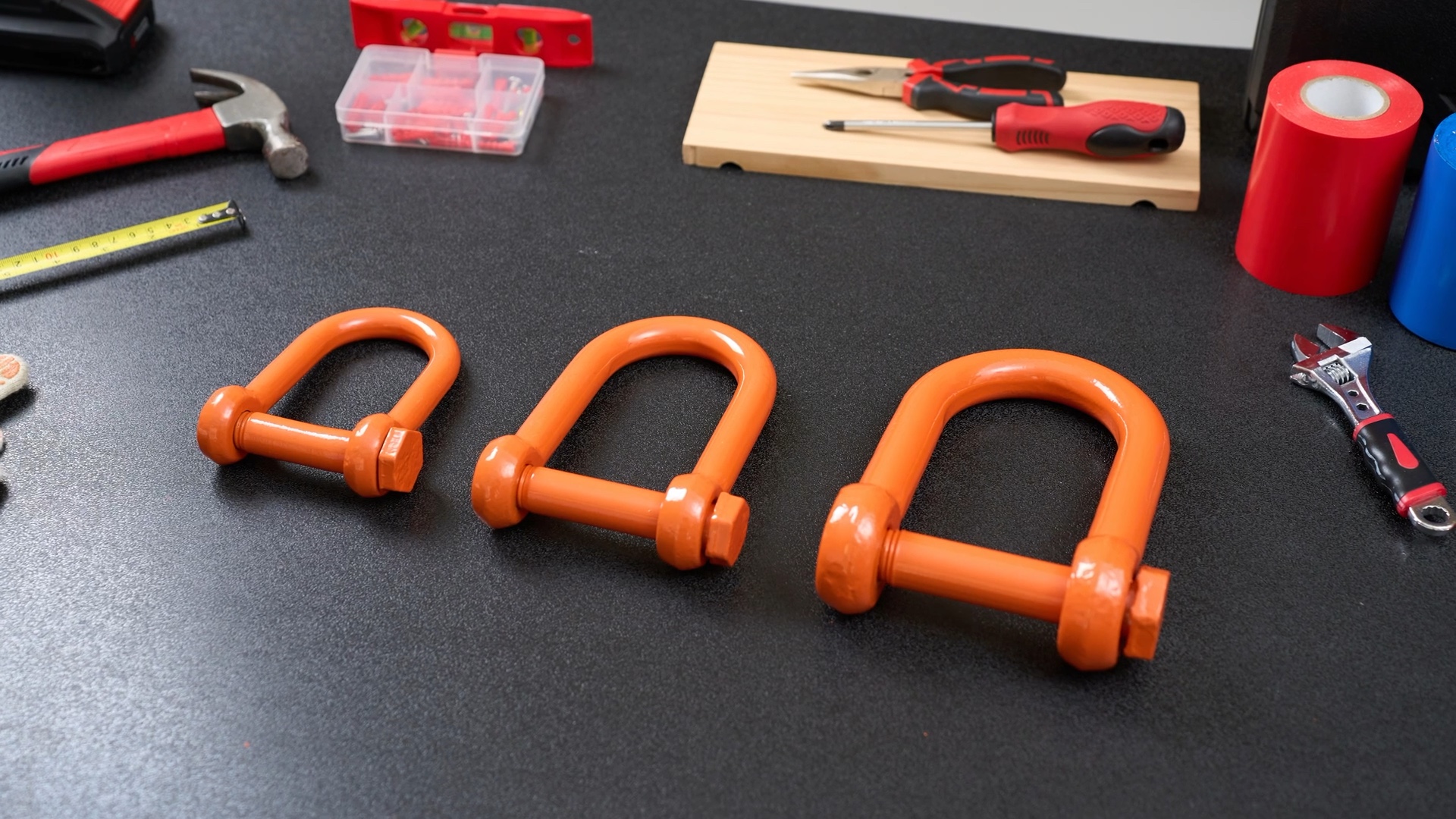 Image of 2 Pcs Screw Pin Long Reach Shackle, Long Reach Shackle with Painted Screw Pin, Clevis D-Ring Lifting Attachment, Professional Use, Industrial Alloy Steel (1 Inch,Orange)