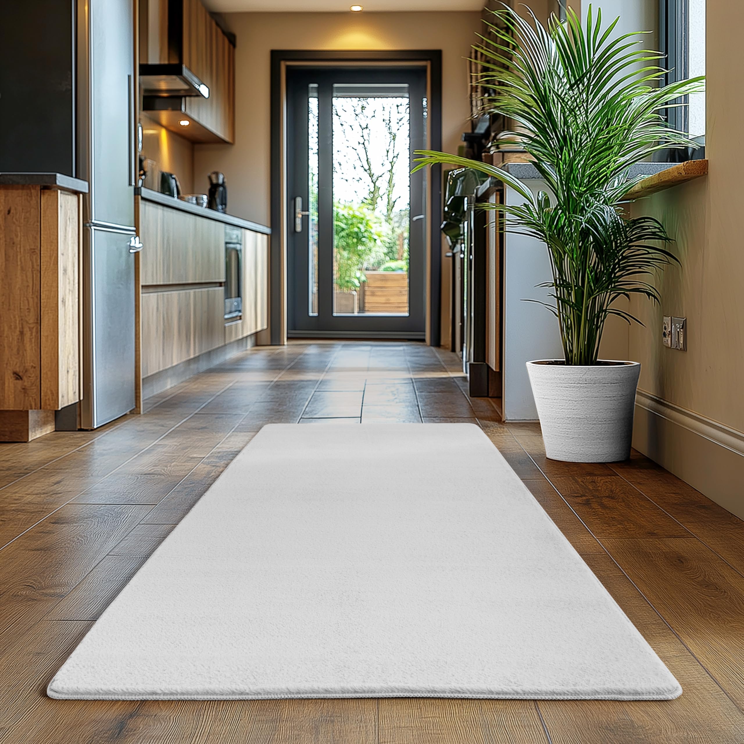 SIMPEX Teppich Wohnzimmer Kurzflor Teppich Waschbar, rund, rutschfest & weich, modernes einfarbiges Design für Wohnzimmer, Schlafzimmer, Küche & Kinderzimmer.