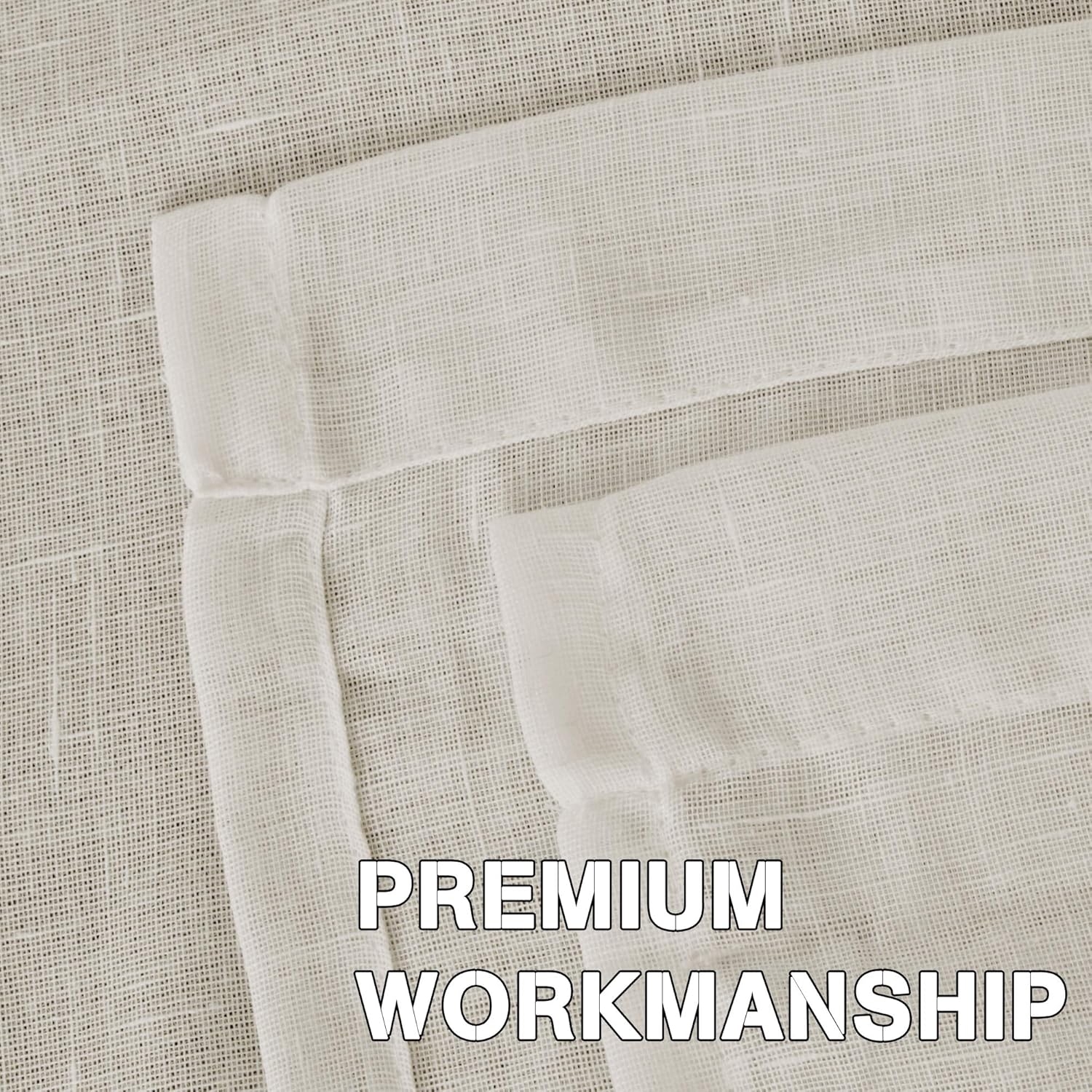 Ultra Elegant Natural Linen Curtains Soft Linen Sheer Curtains for Living Room / Country Style Home Decor Window Privacy Translucent Linen Textured Drapes for Bedroom (52 by 96 Inch, Set of 2, Taupe): Kitchen & Dining