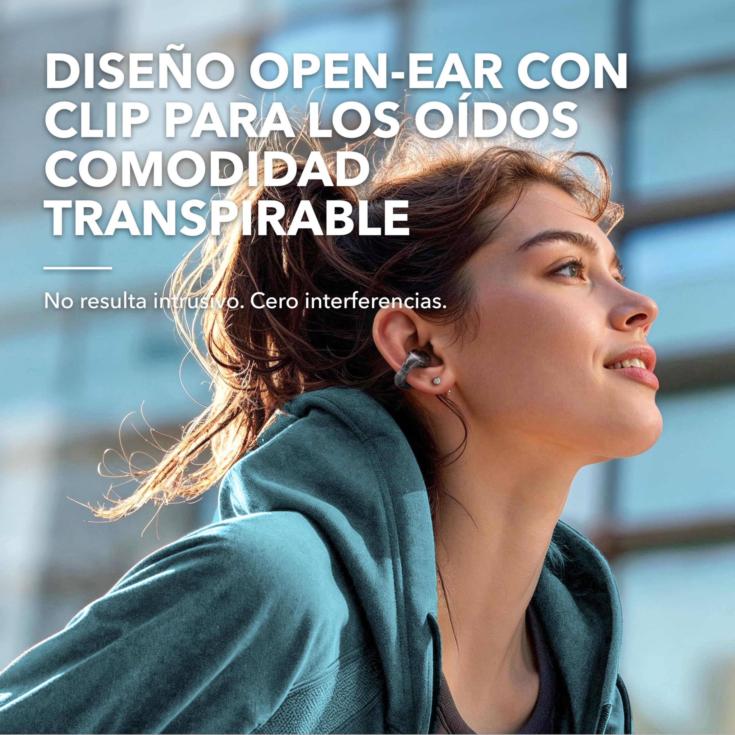 Soundcore C30i Auriculares Abiertos Bluetooth Clip, 30 h, IPX4 | Ligeros y cómodos, ajuste estable, carcasa firme, agarres fijables y grandes transductores