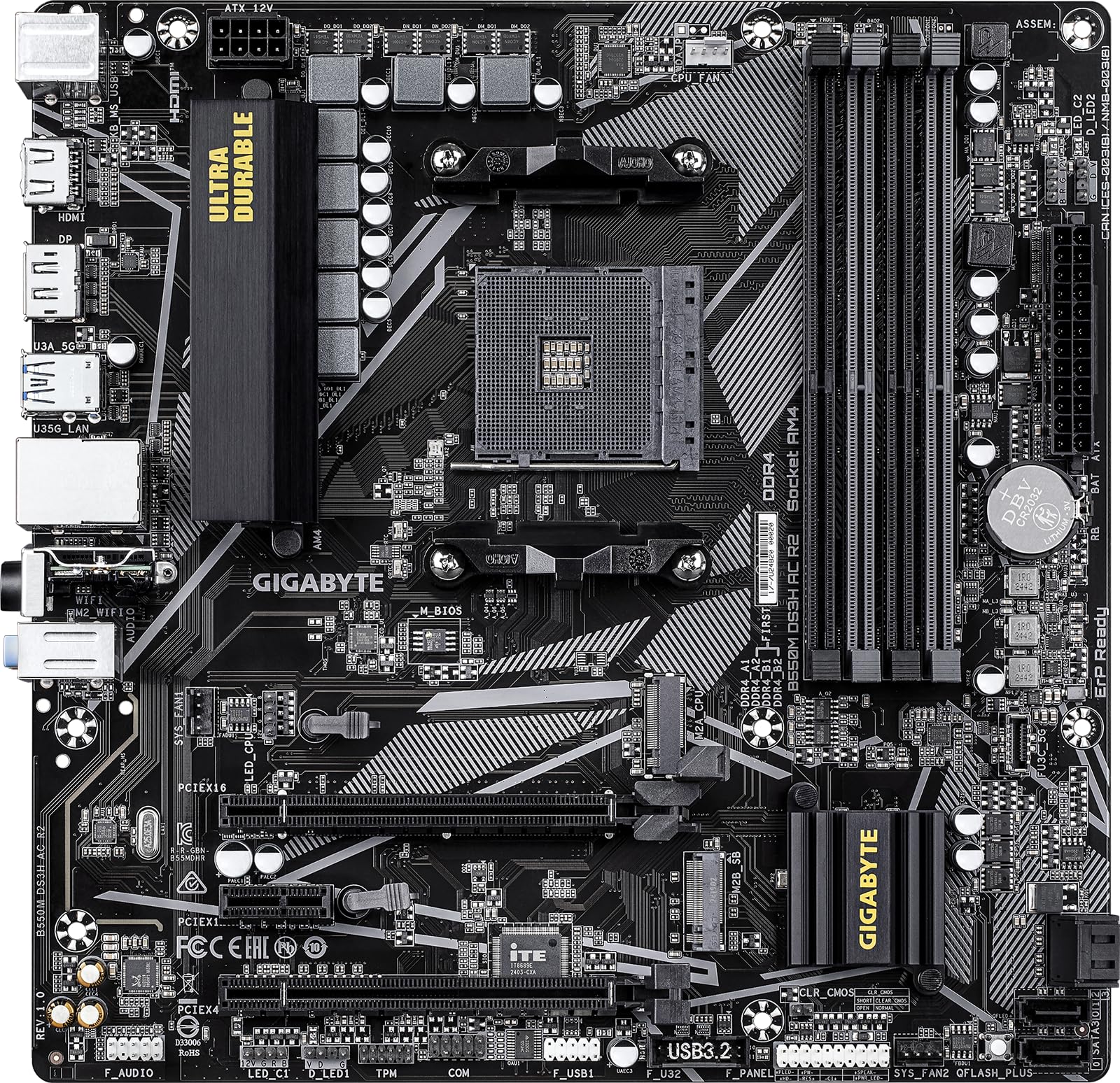 MICRO CENTER AMD Ryzen 5 5500 Desktop Processor with A520M-HDV AM4