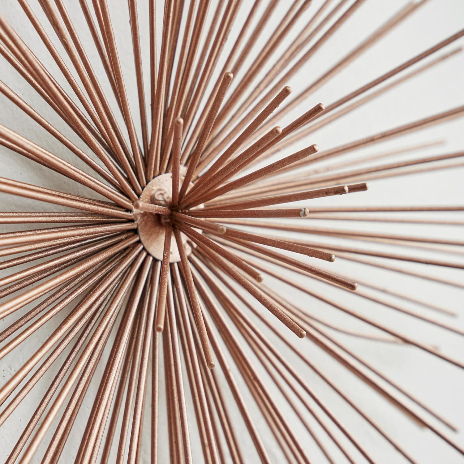 Copper 3D Starburst Metal Wall Sculpture Set of 3
