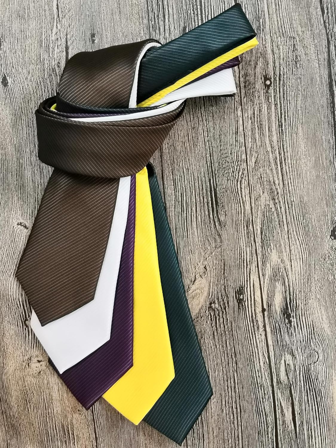 KissTies Mens Solid Tie Striped Classic Formal Necktie + Gift Box - Image 5