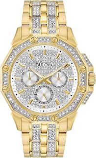 Bulova Men's Crystal Octava Chronograph Quartz Watch, Pave Crystal Dial