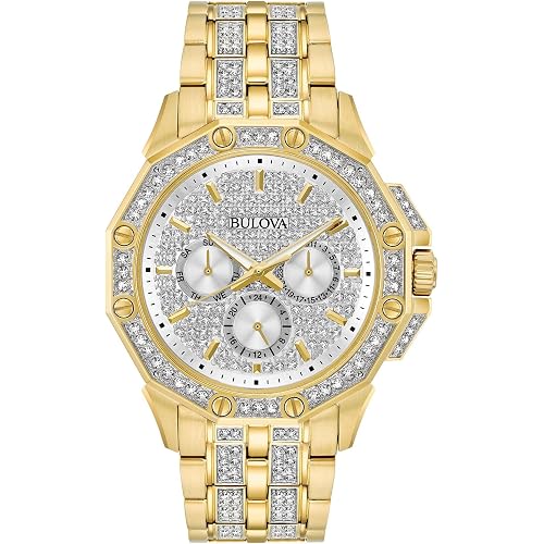 Bulova Men's Crystal Octava Chronograph Quartz Watch, Pave Crystal Dial