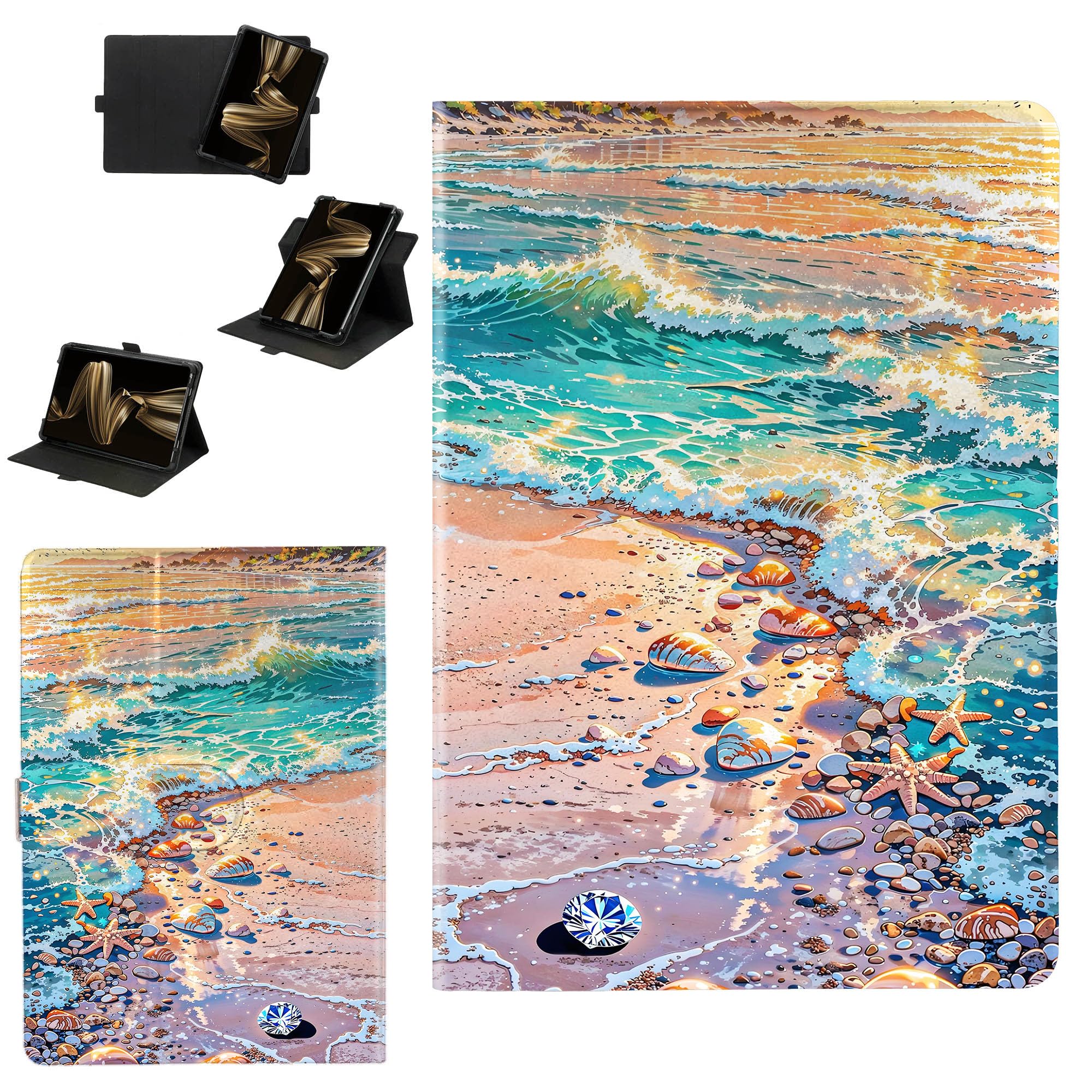 Case Compatible for G-Tab Pad 10 Pro 10.1 Inch Tablet Case Cover [360-Degree Rotating Support][Hardened Edge Protection Against Drops] MHHA