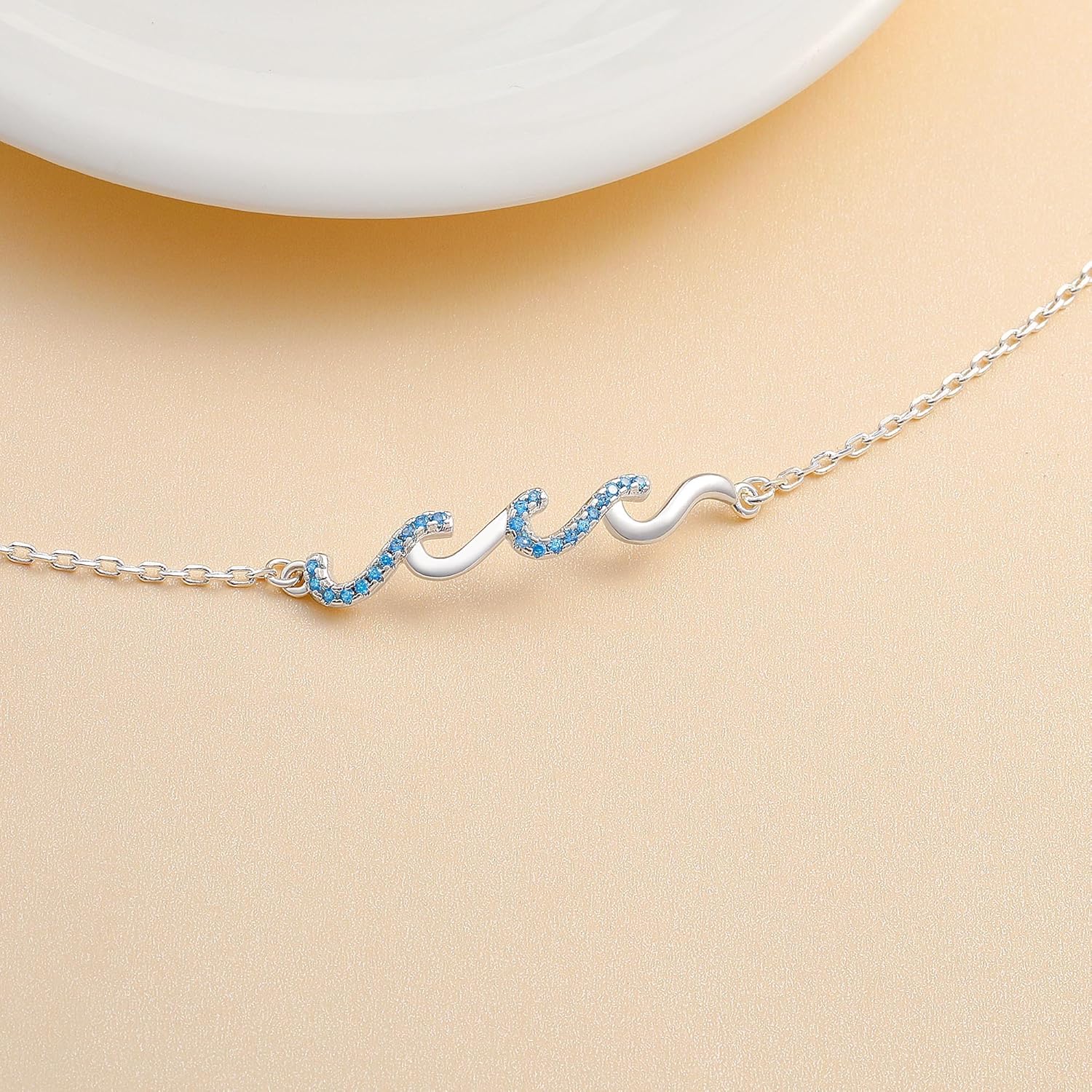 Wave Bracelets for Women - Valentines Day Gifts for Her, Jewelry Gift for Bestie, Sister, Mom, Daughter, Wife, Girlfriend, Grandma, Aunt | 21st 30th 40th 50th 60th 70th Birthday Gifts for Women - Image 9