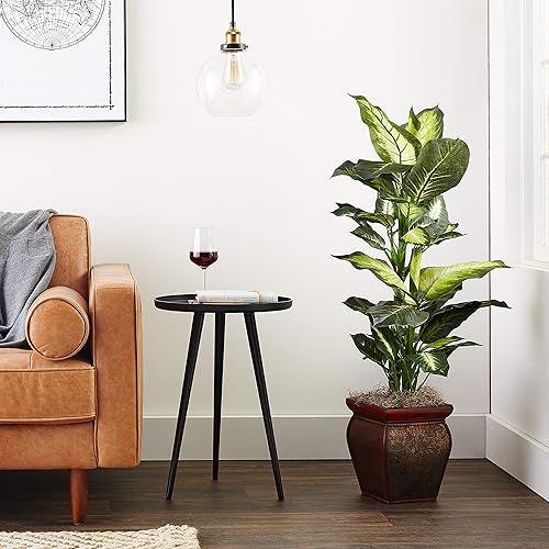 Miniatura 7 de Nearly Natural, Green 4855 35 pulgadas. Sansevieria con maceta negra