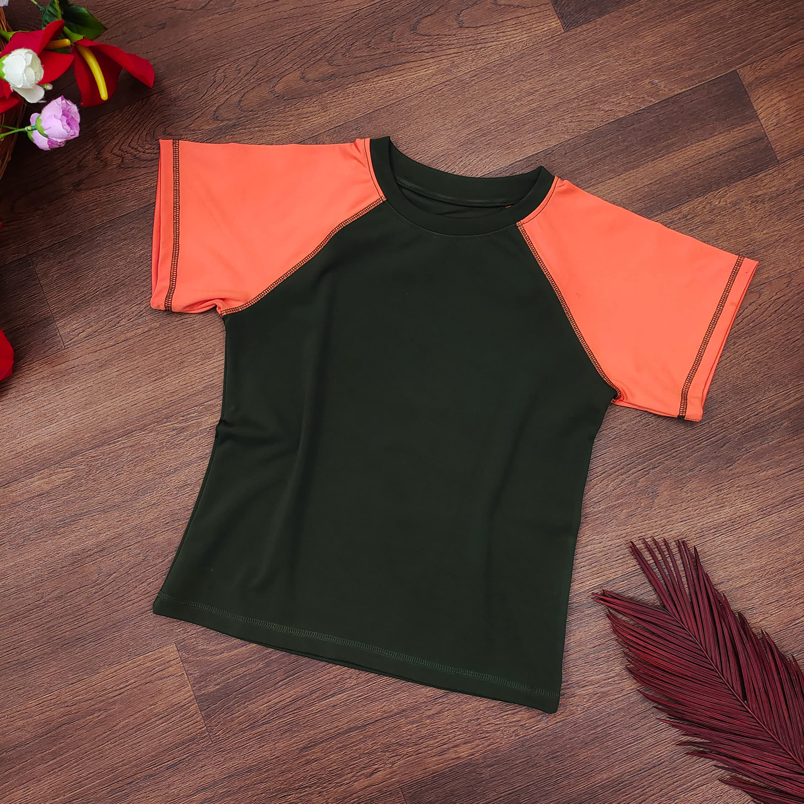 Leriya Fashion Top corto da donna con maniche a mantello per atletica, allenamento, atletica, yoga, palestra