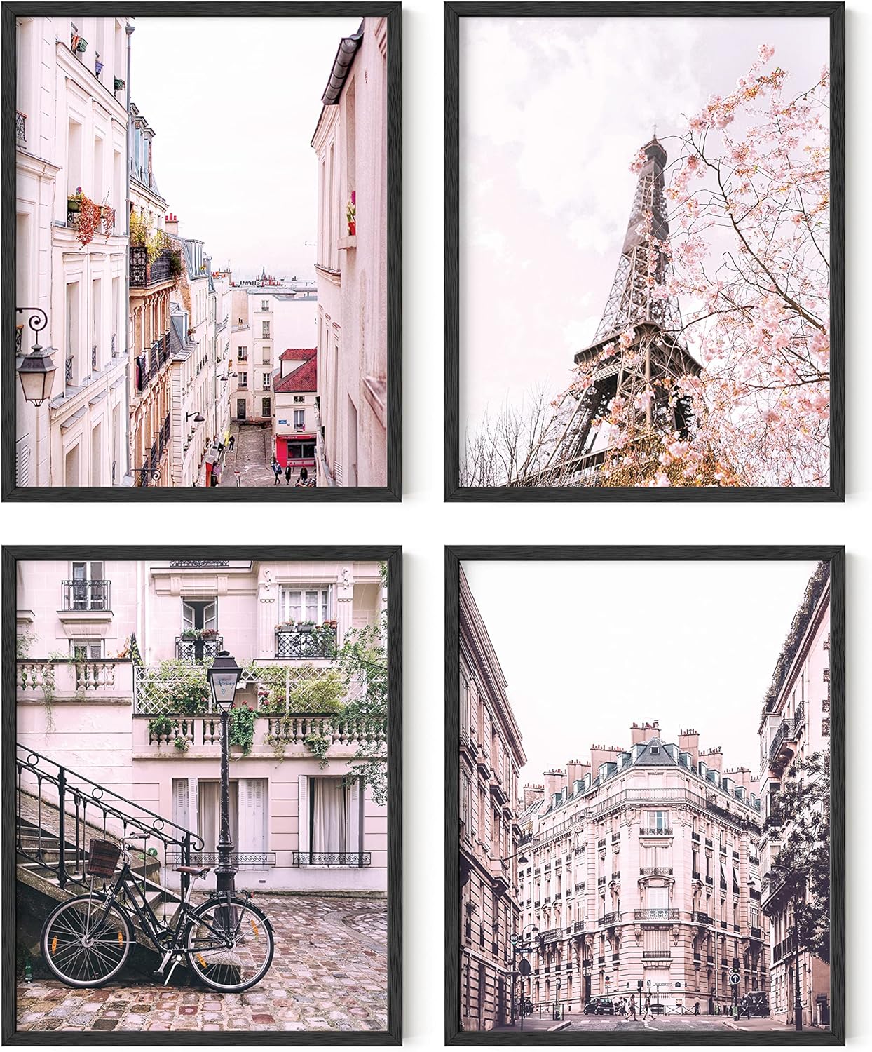 HAUS AND HUES Wall Art Posters Pink Paris Decor for