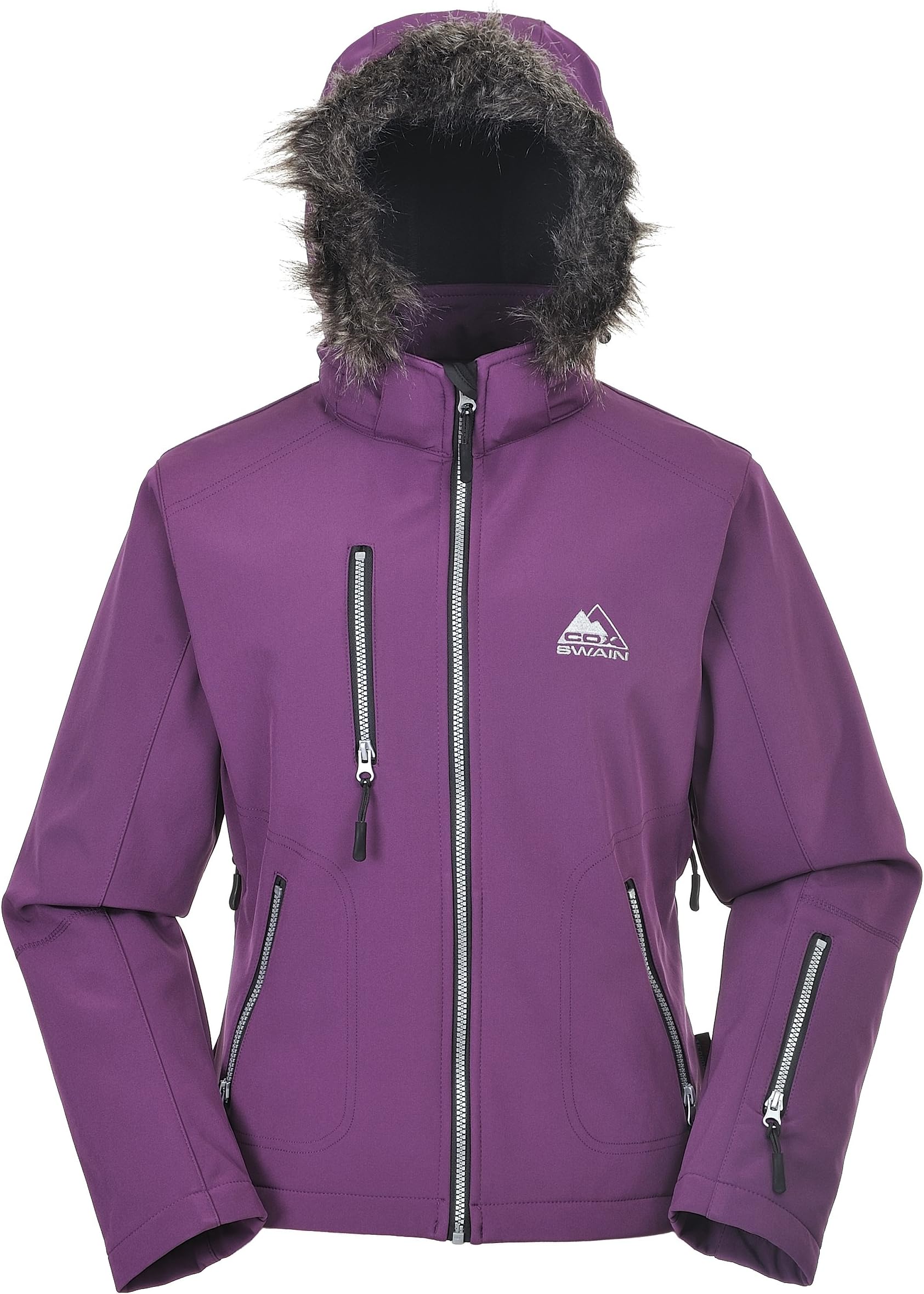 Cox Swain women 3-layer outdoor softshell jacket MAROON - 15.000mm waterproof, 10.000mm breathable