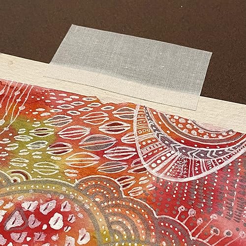 Miniatura 10 de Lineco - Cinta adhesiva de tela que actúa como bisagra de 125 pulgadas x 35pies Cinta de tela blanca Blanco