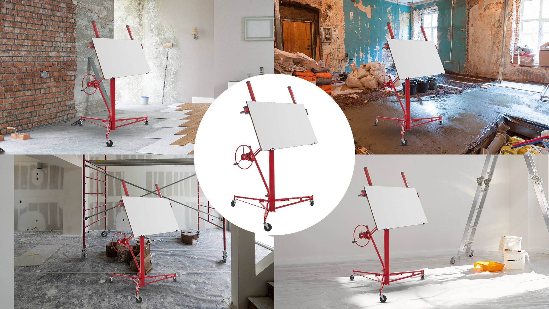 Sollevatore Pannelli Cartongesso VEVOR - Portata 68kg | Altezza Regolabile 120-335cm | Per Soffitti E Pareti - Foto 3