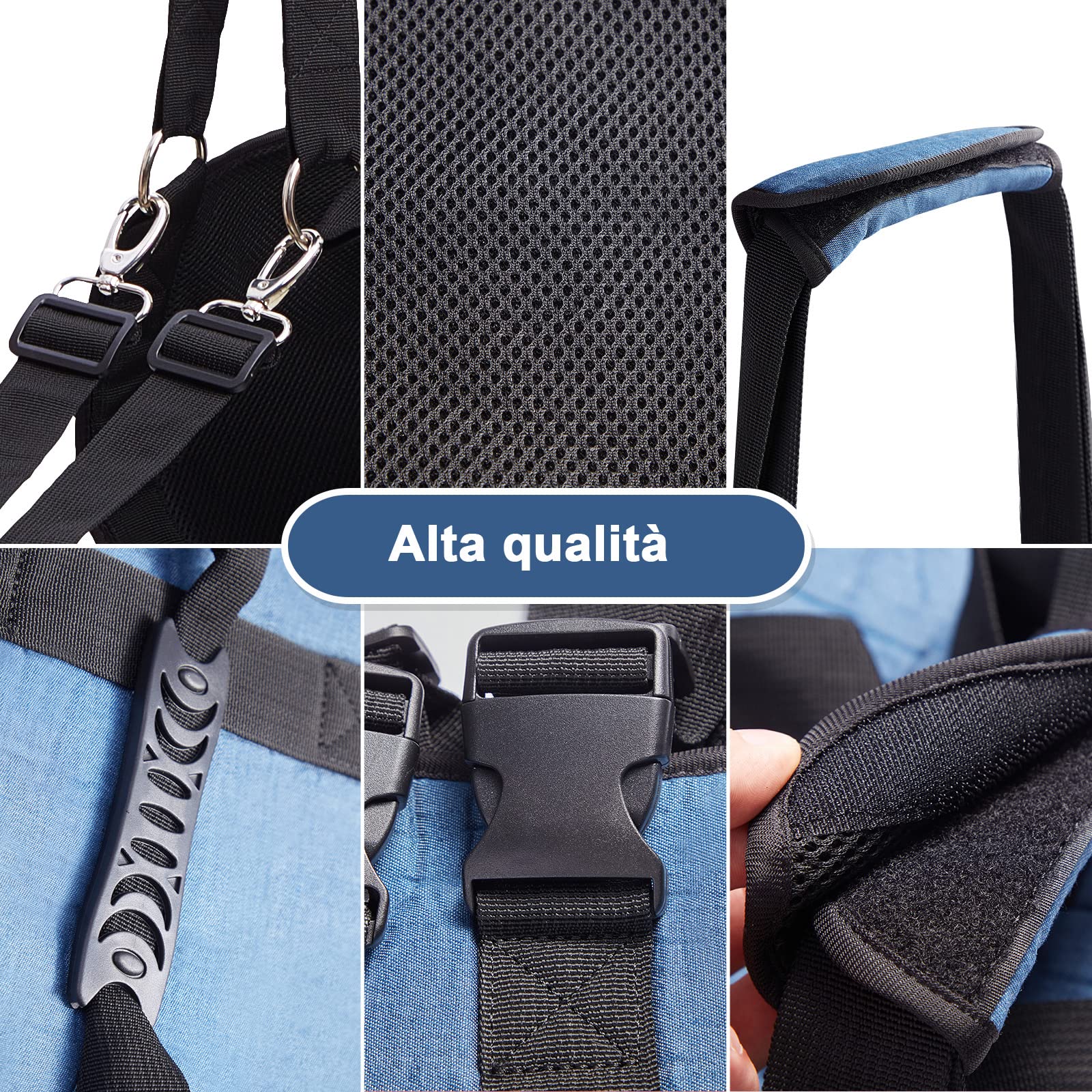 COODEO Dog Carry Sling, Zaino di emergenza Pet Gambe Supporto Dog Lift Harness, Cane Carrier per Cani Artrite (XL, blu)