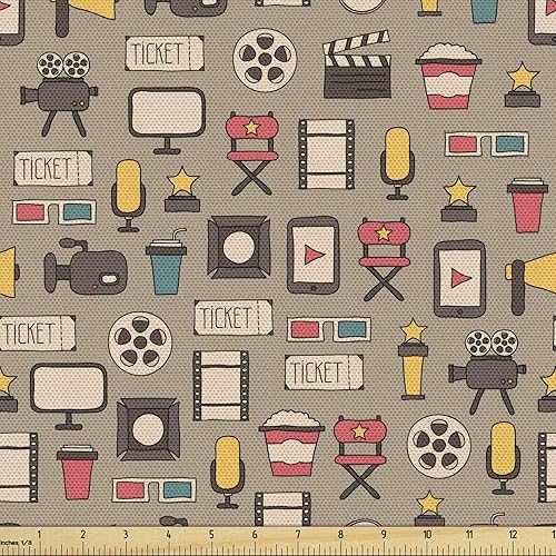 Miniatura 35 de Lunarable The Yard, tela de cine de estilo retro, entradas para cámaras de palomitas de maíz y tablilla de cine colorido, tela de microfibra para