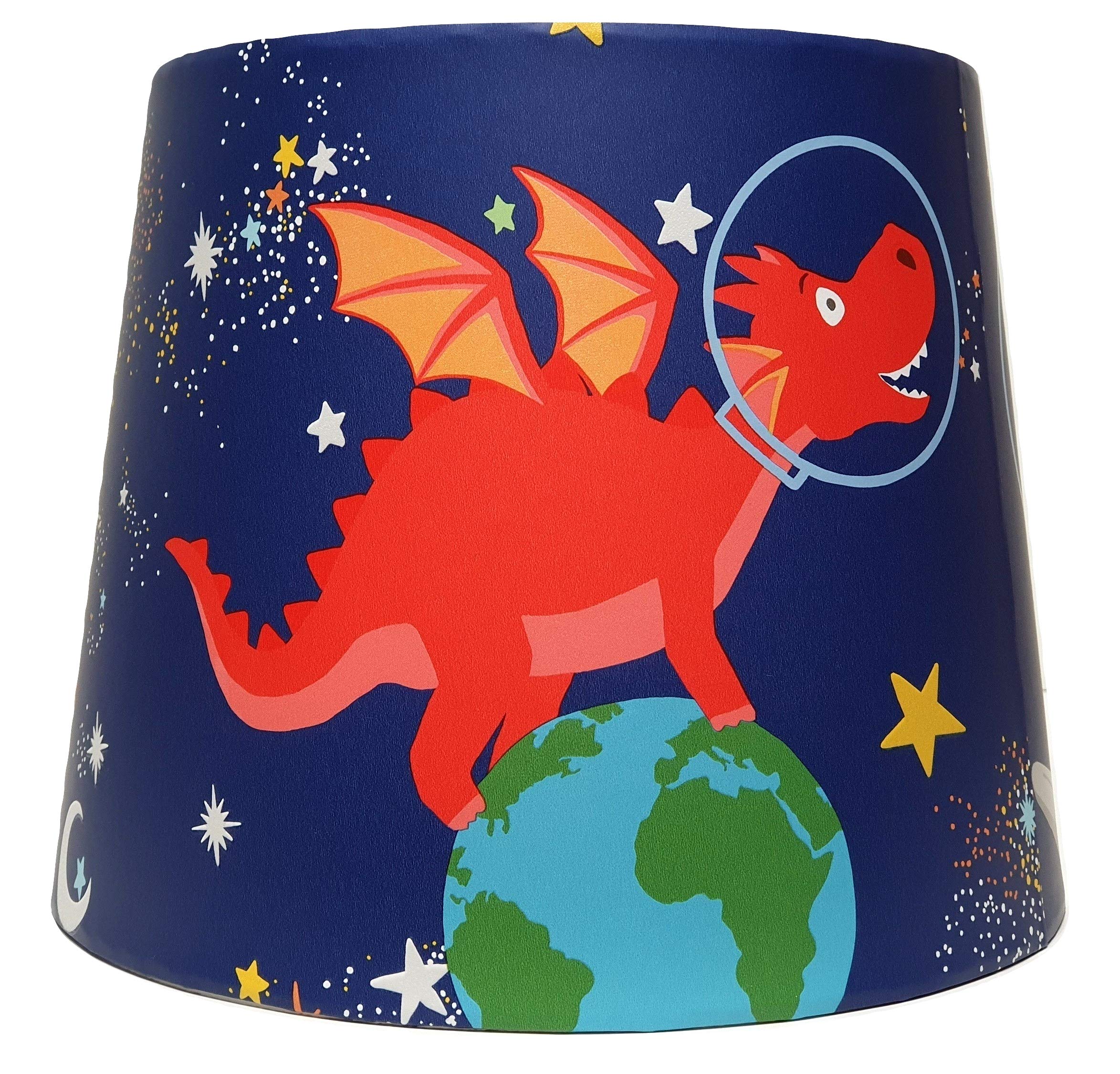 Space Animals Lampshade Ceiling Light Shade Navy Kids Planet Star Bedroom Nursery Accessories Gifts (Ceiling Fitting)