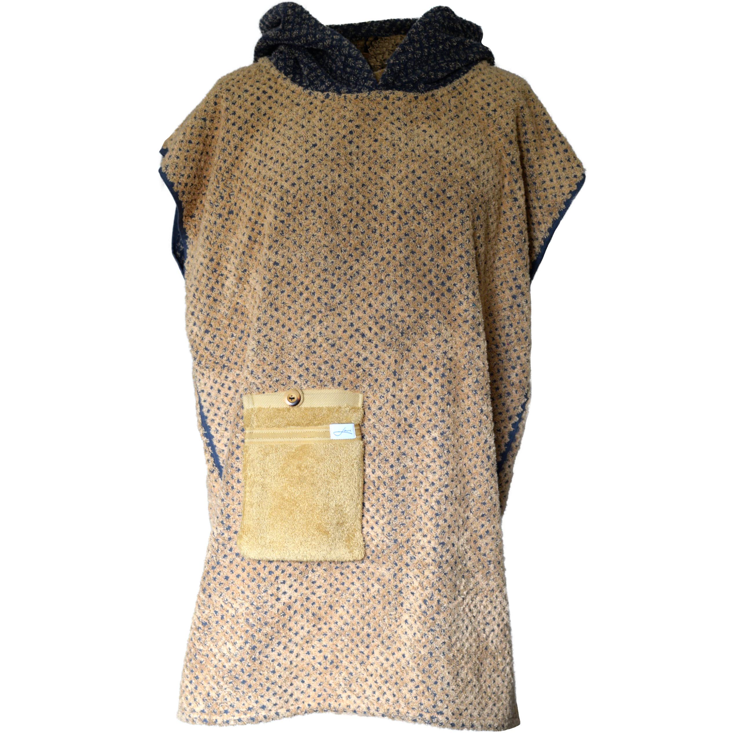 Lou-i Badeponcho Damen Herren Baumwolle Made in Germany Surfponcho Frottee bequem & weich Badeumhang