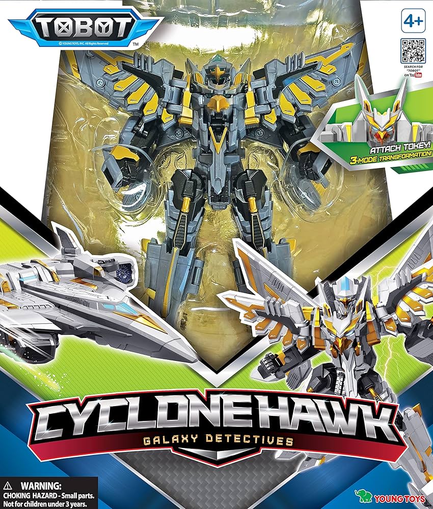 YOUNG TOYS Tobot Galaxy Detectives Cyclone Hawk Transforming