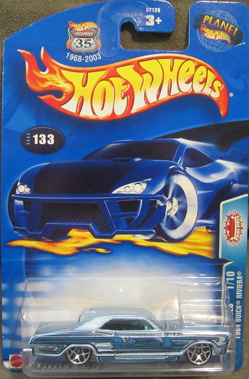 Hot Wheels 2003-133 Pride Rides 1964 Buick Rivera BLUE 1/10