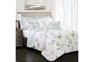 Lush Decor Harbor Life Reversible Quilt Set: Coastal Style for Your Beachy Abode