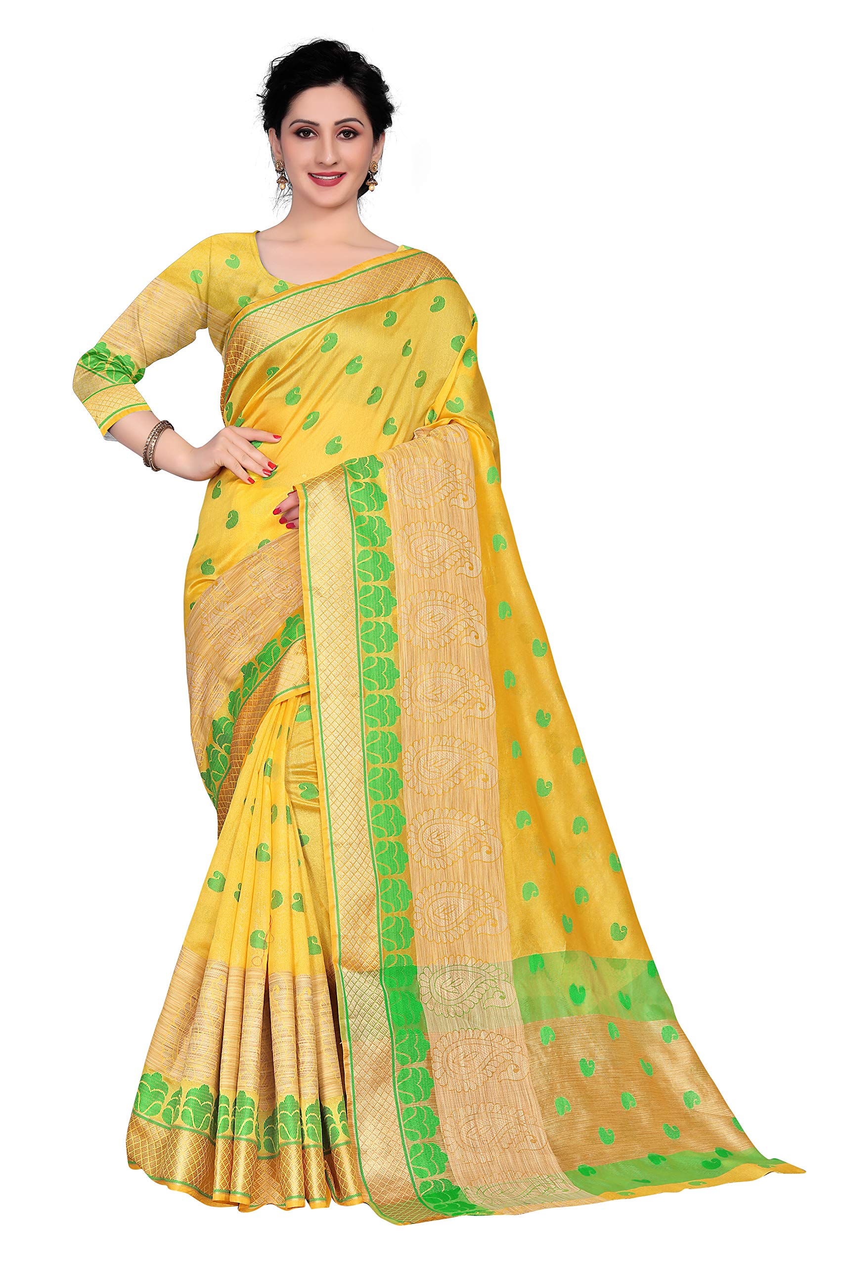CARTY SHOP Cotton Silk Saree