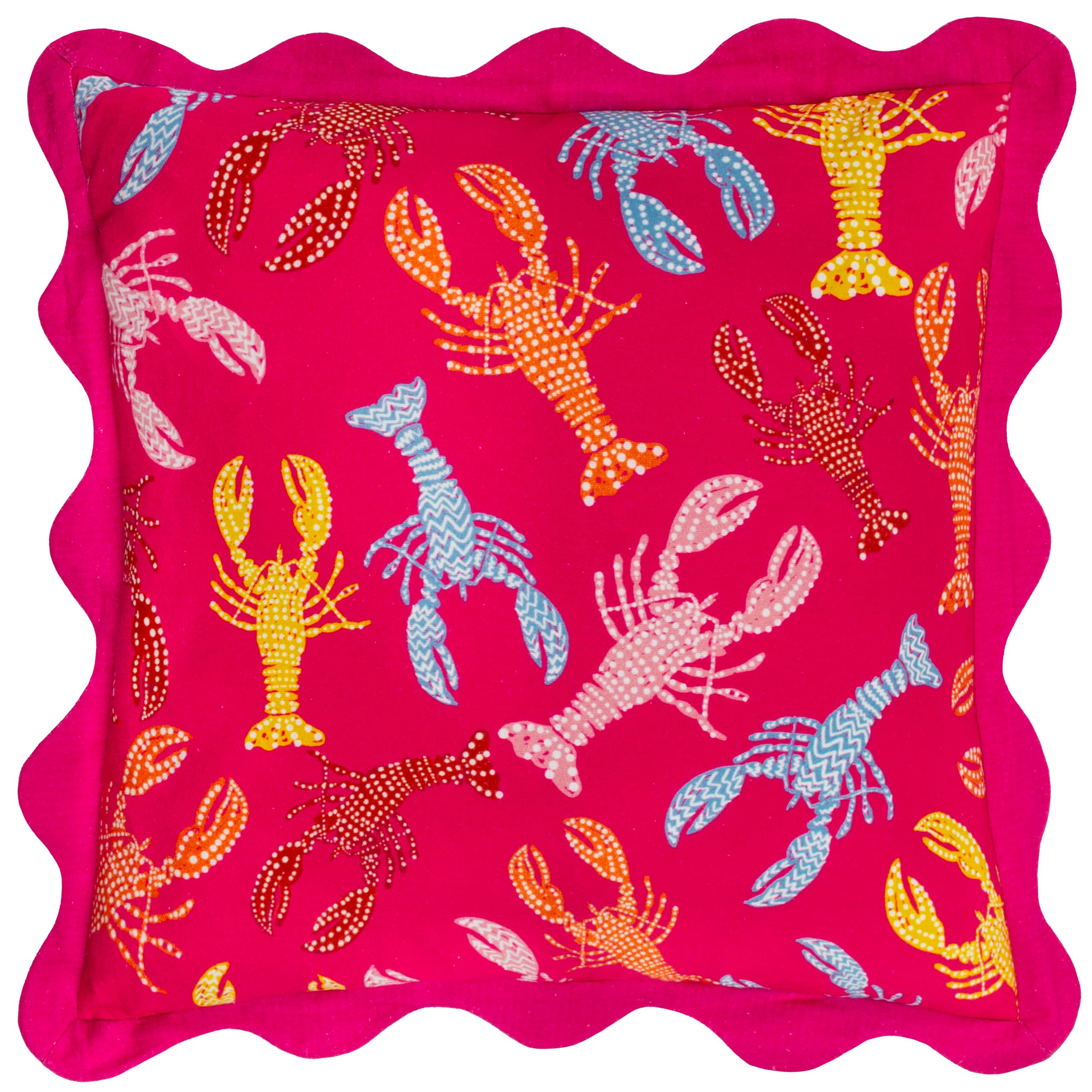 furn. Crustaceans Scalloped 100% Cotton Cushion Cover