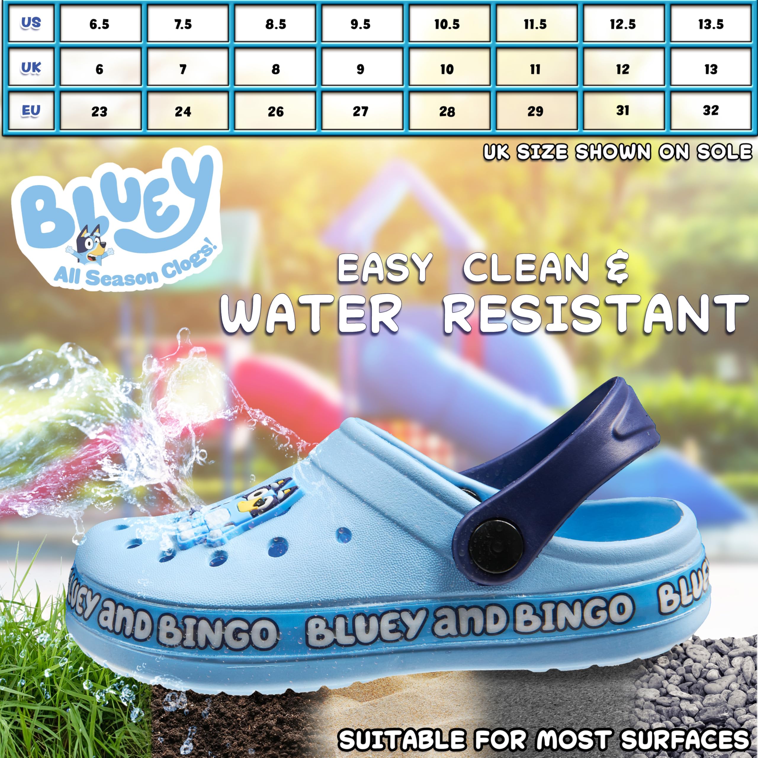 BlueY Zoccoli Bambina, Fodera in Pile Invernale e Accenti Decorativi, Slip On Ciabatte Bambino con Cinturino, Regalo Bambini