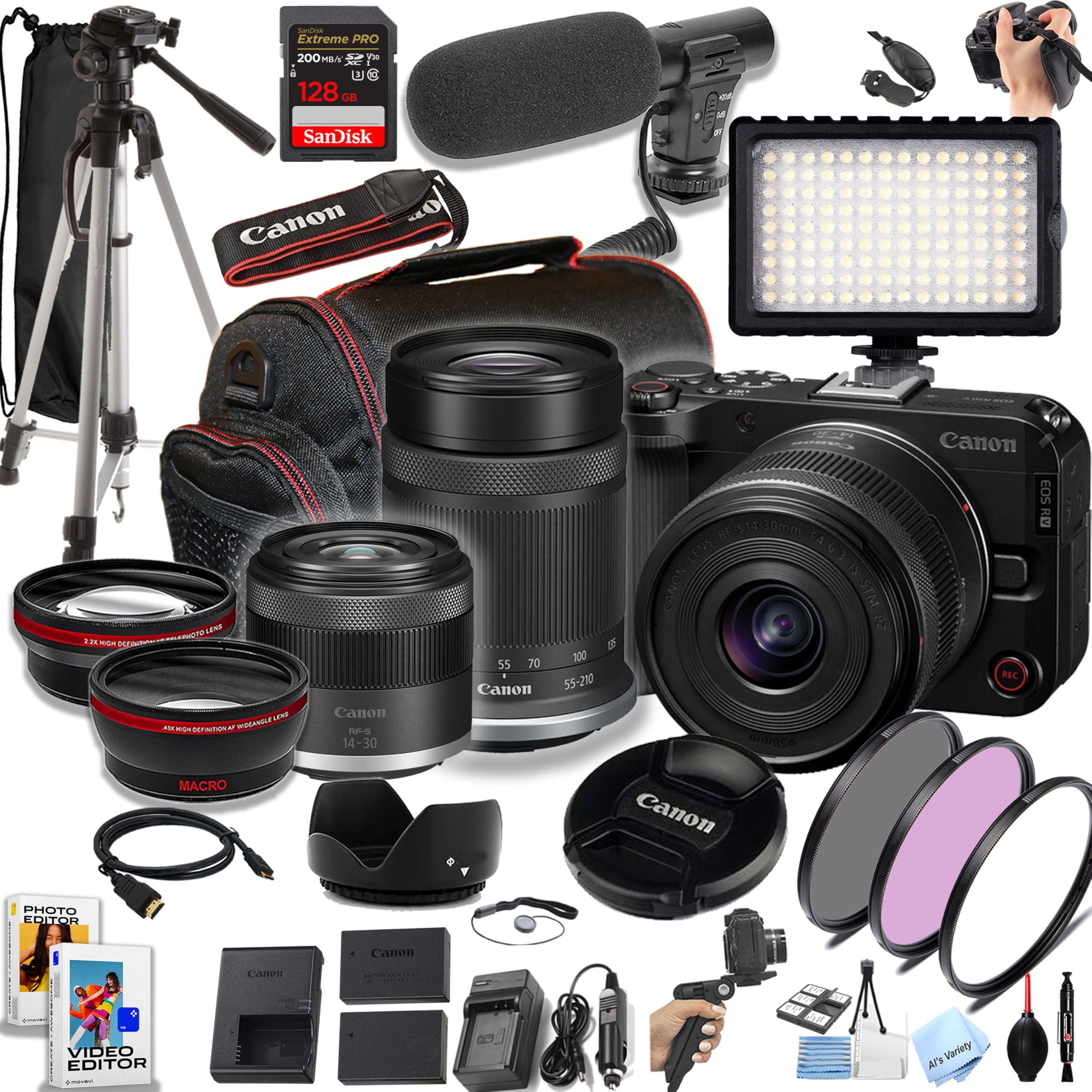 Amazon.com : Canon EOS R50V Mirrorless Camera with 14-30mm + 55
