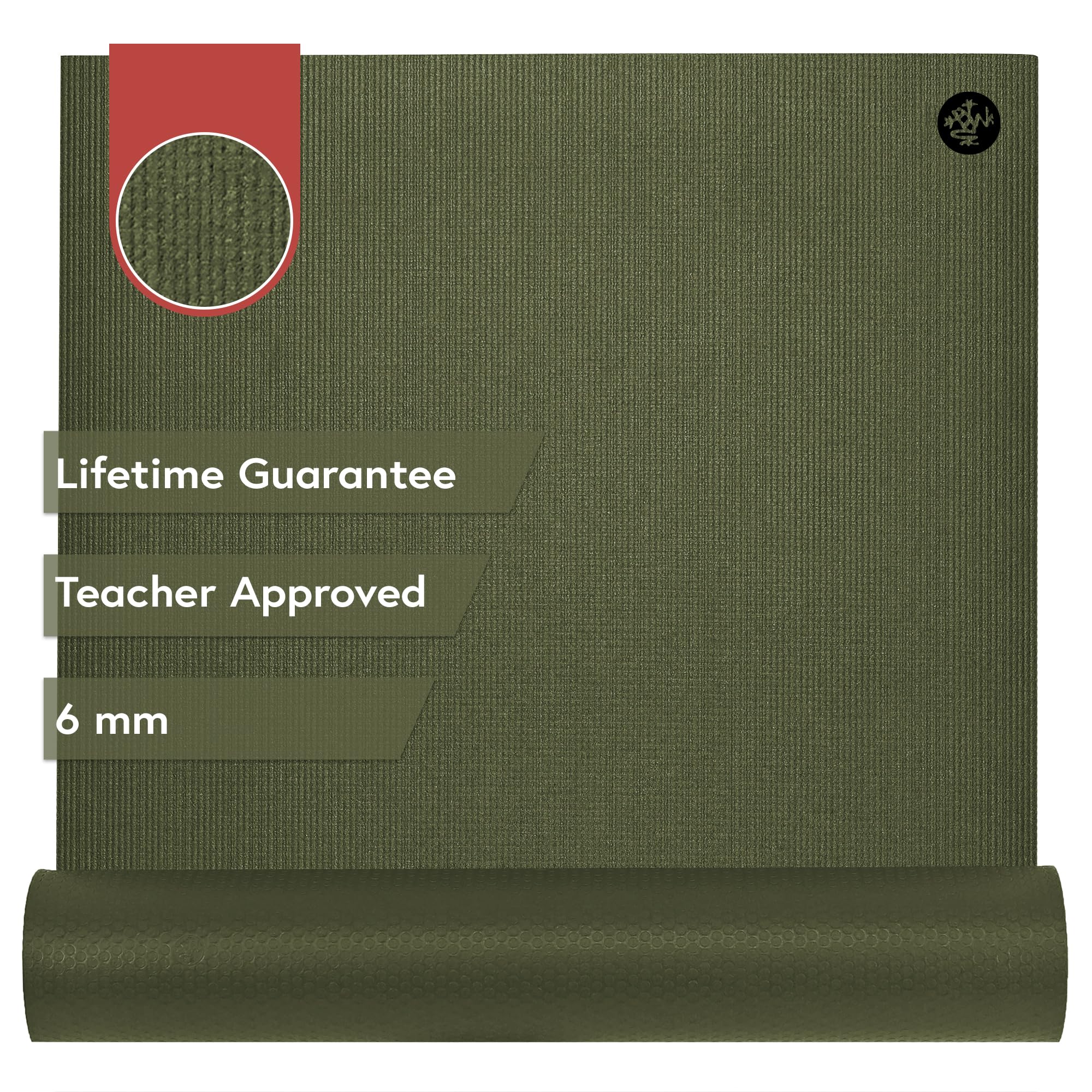 manduka pro yoga mat - 6mm | lifetime durability | hygienic construction | premium studio quality | teacher approved