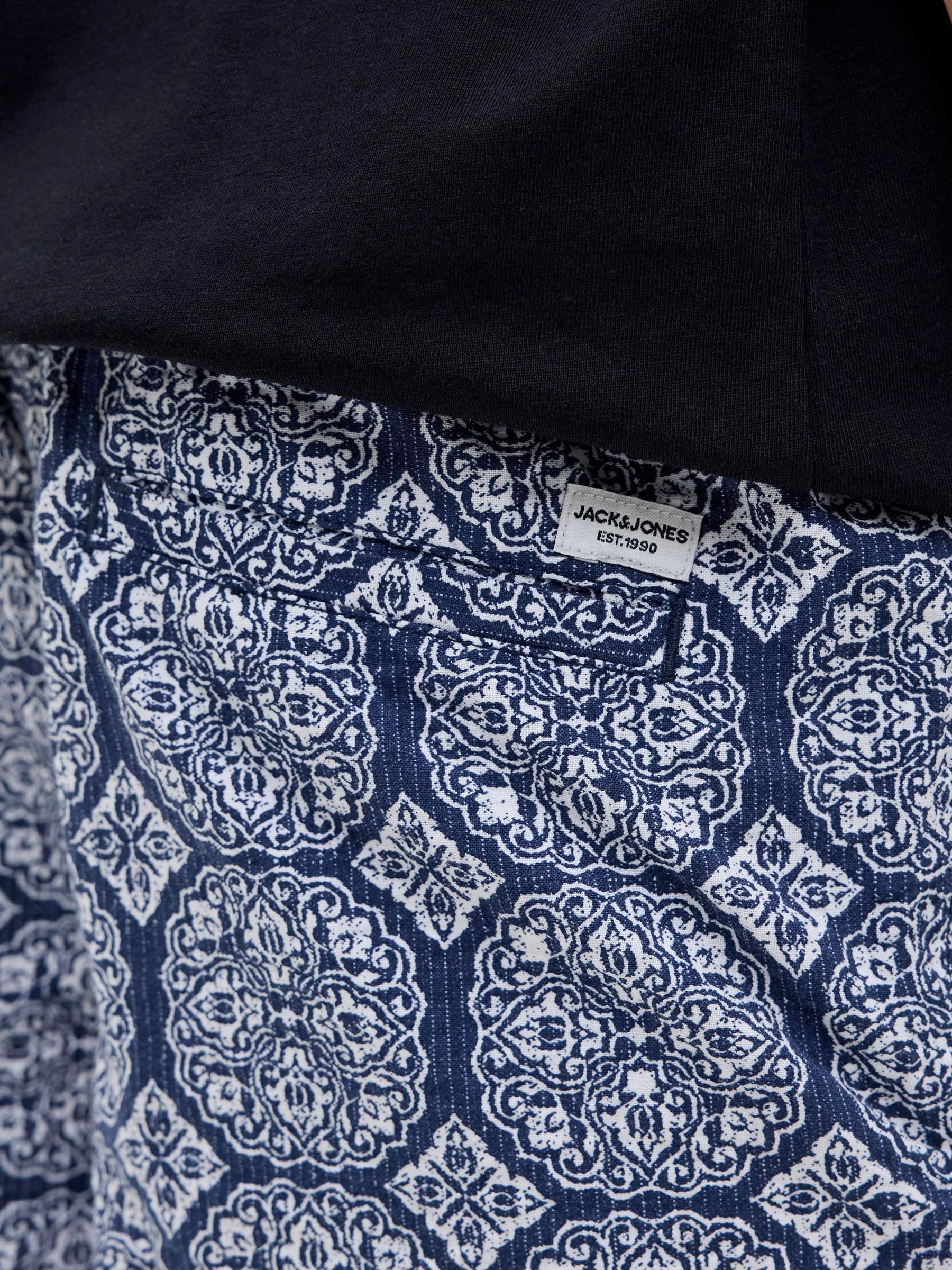 JACK & JONES Jpstjaiden Seersucker Aop Short Mi Jnr - Jpstjaiden Seersucker Aop Short Mi Jnr Mężczyźni