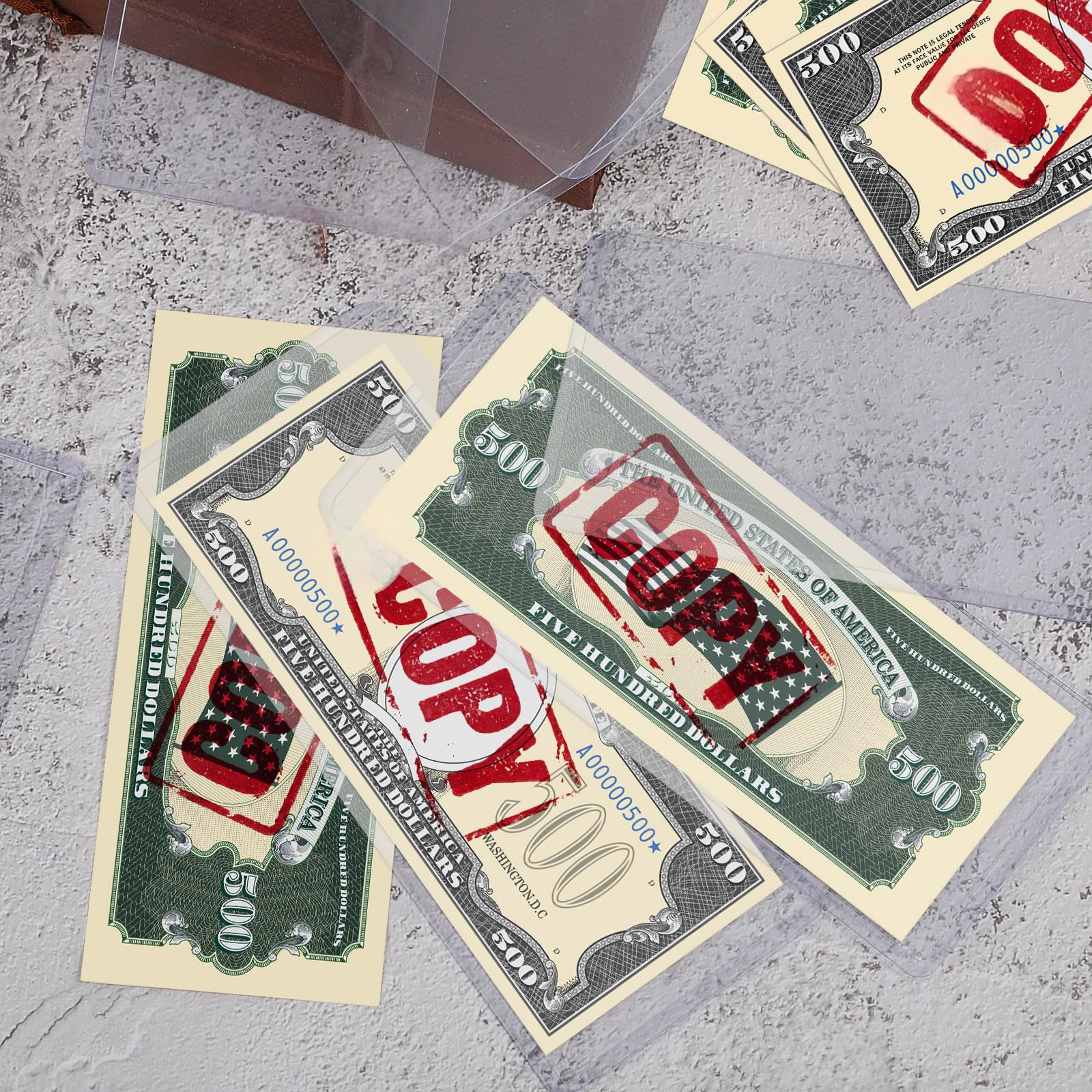 Soporte transparente de PVC para billetes, fundas transparentes para billetes de moneda, soporte de exhibición de billetes para billetes regulares, suministros de funda protectora, 6.9 x 2.95 pulgadas