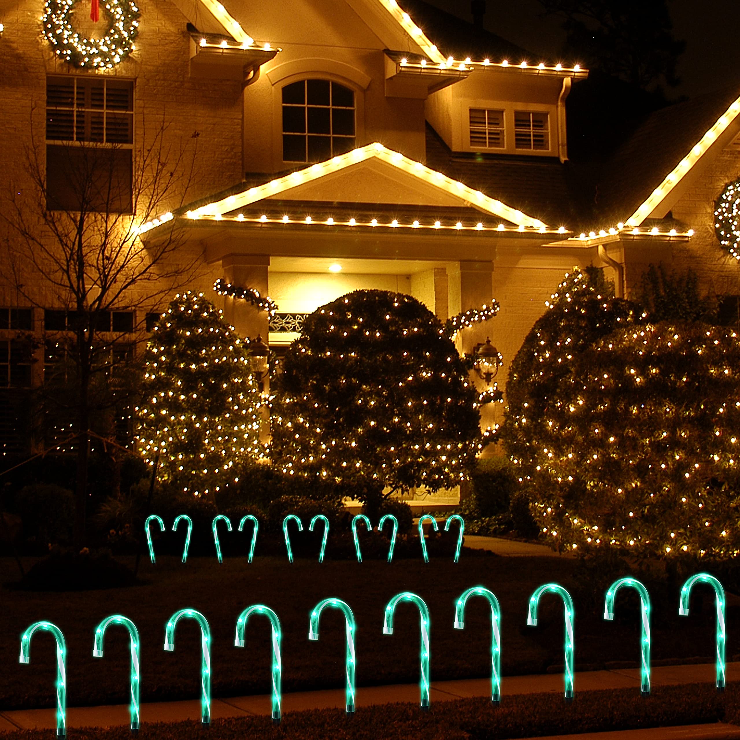 Snapklik.com : 10" Christmas Decorations Outside, Set Of 10 Pack Candy