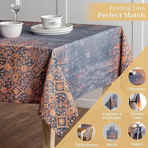 Miniatura 6 de Maison d' Hermine Mantel 100% algodón para mesas rectangulares de cocina, comedor, fiestas, bodas, Acción de GraciasNavidad (60 x 108 pulgadas),