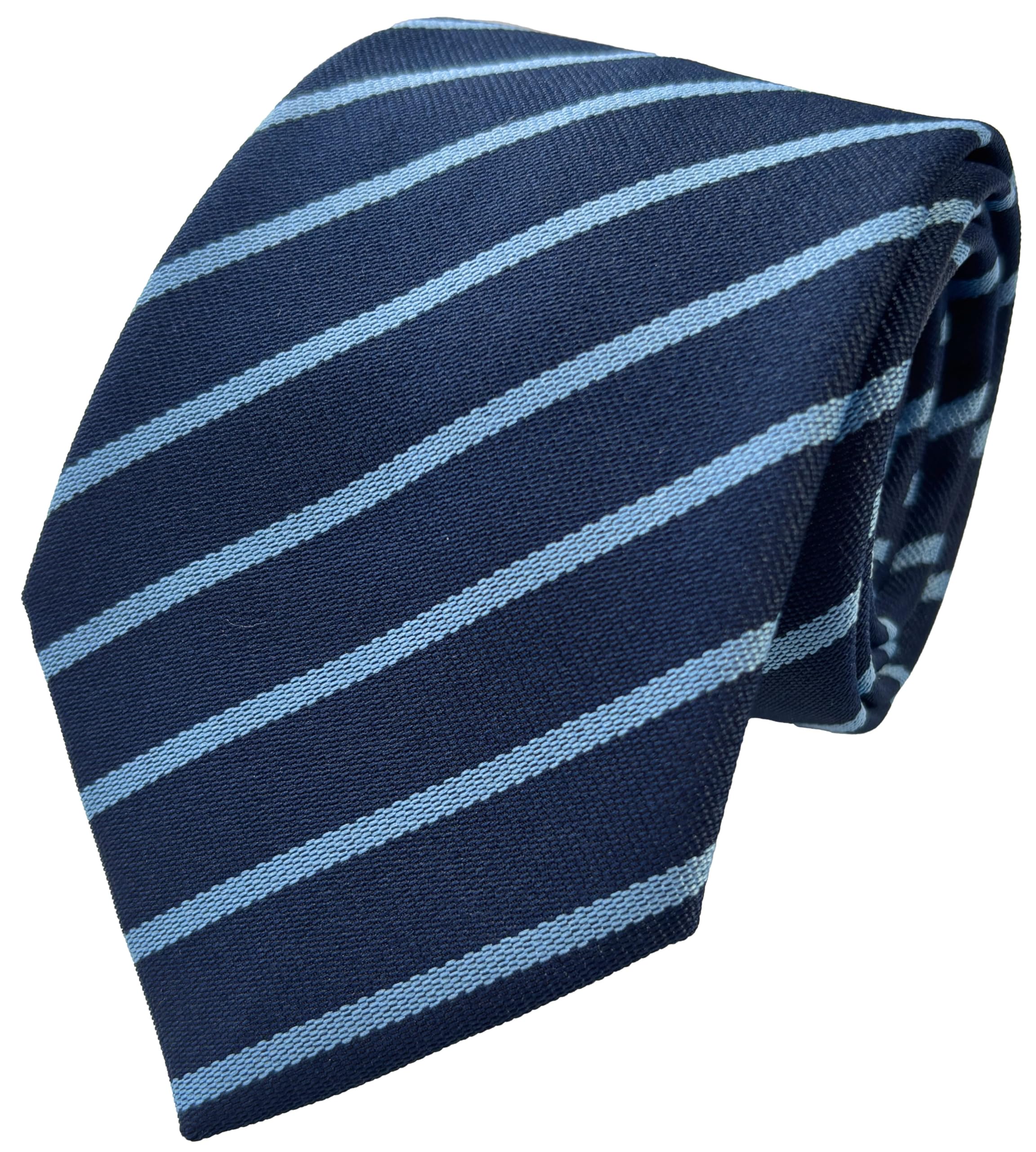 Great British Tie Club School Ties (21 Single Stripe Variations) (Navy & Sky)