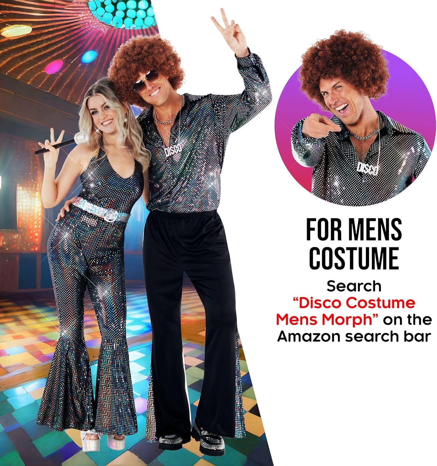 Morph Plus Size Disco Costume Womens 70s, Disco Outfit Woman, 70's Costumes Plus Size, Halloween Costumes For Women Adult - Image 5