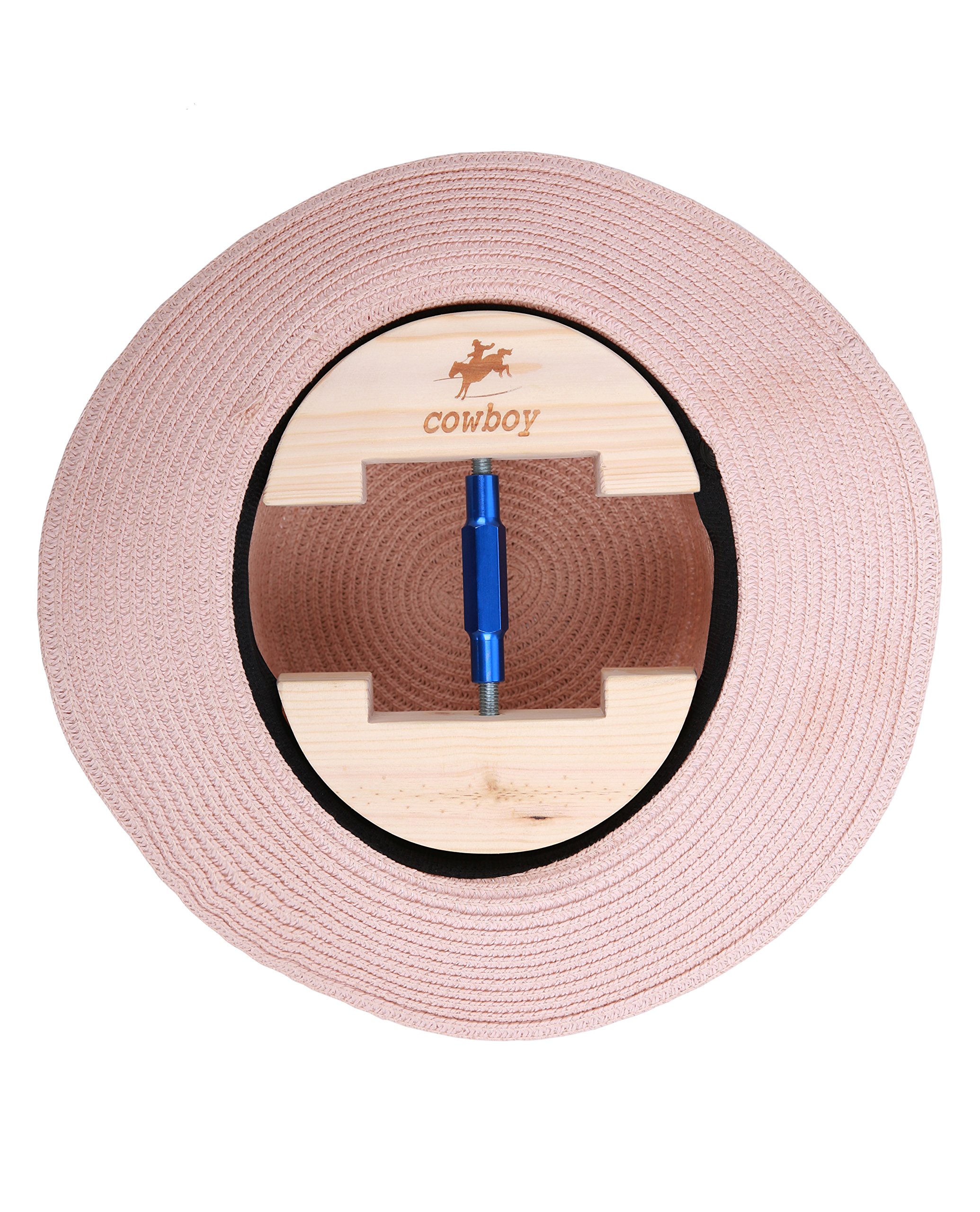 Cowboy® Allargacappelli regolabile resistente con taglia S: 16,5 cm a 24 cm; taglia L: 19 cm a 25 cm., Legno, Red, small