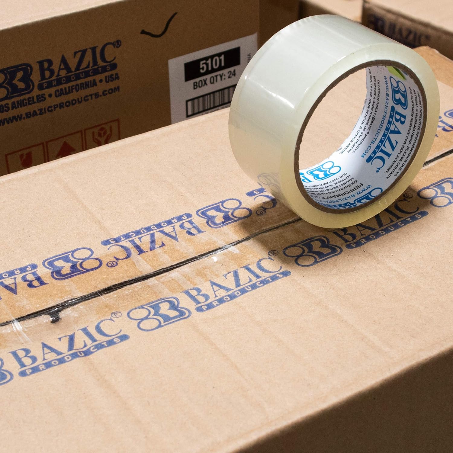 BAZIC Products Clear Packing Tape 1.88" x 54.6 Yards, Shipping Mailing Moving Sealing Tapes, 36-Pack