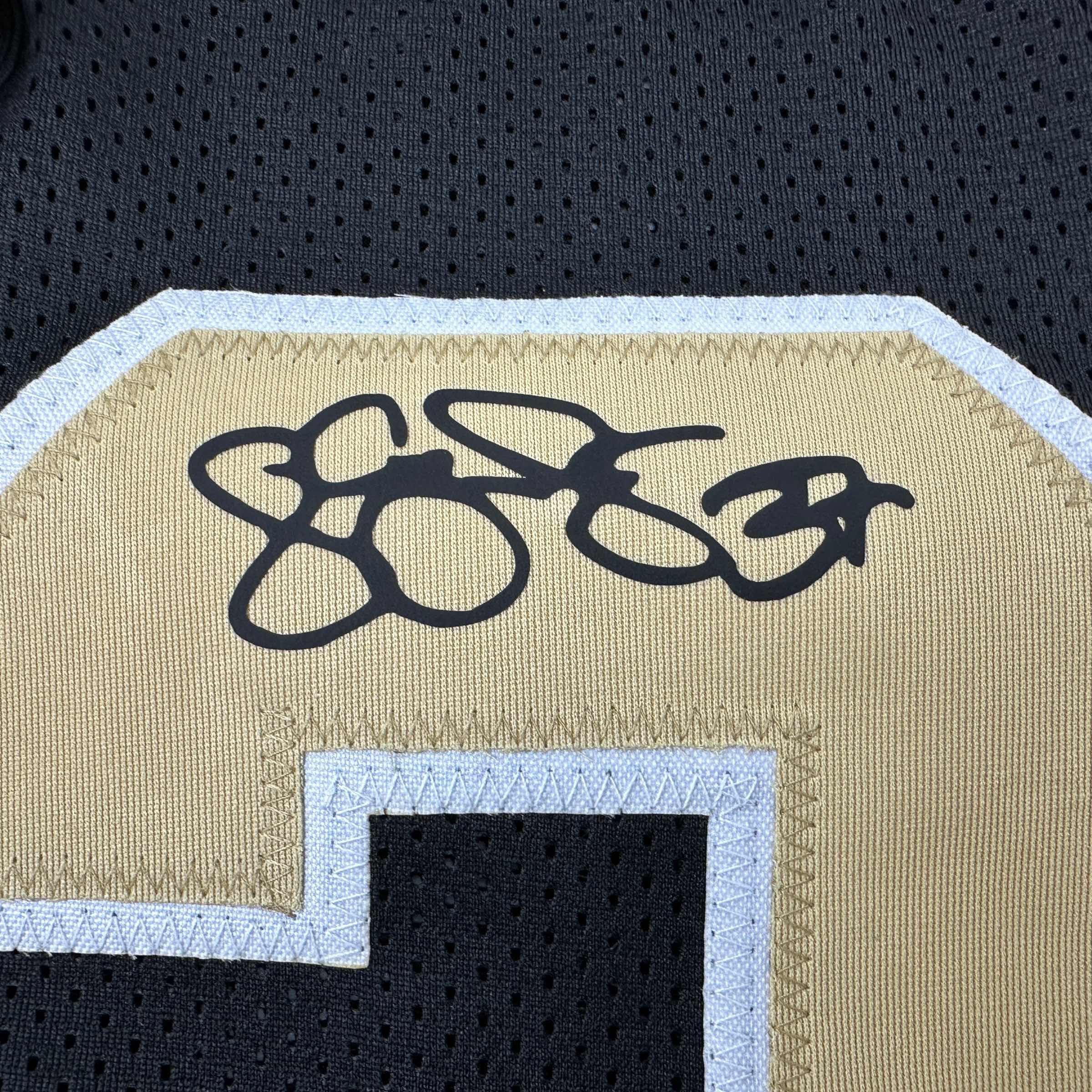 Framed Facsimile Autographed Steve Gleason 35x39 New Orleans Black