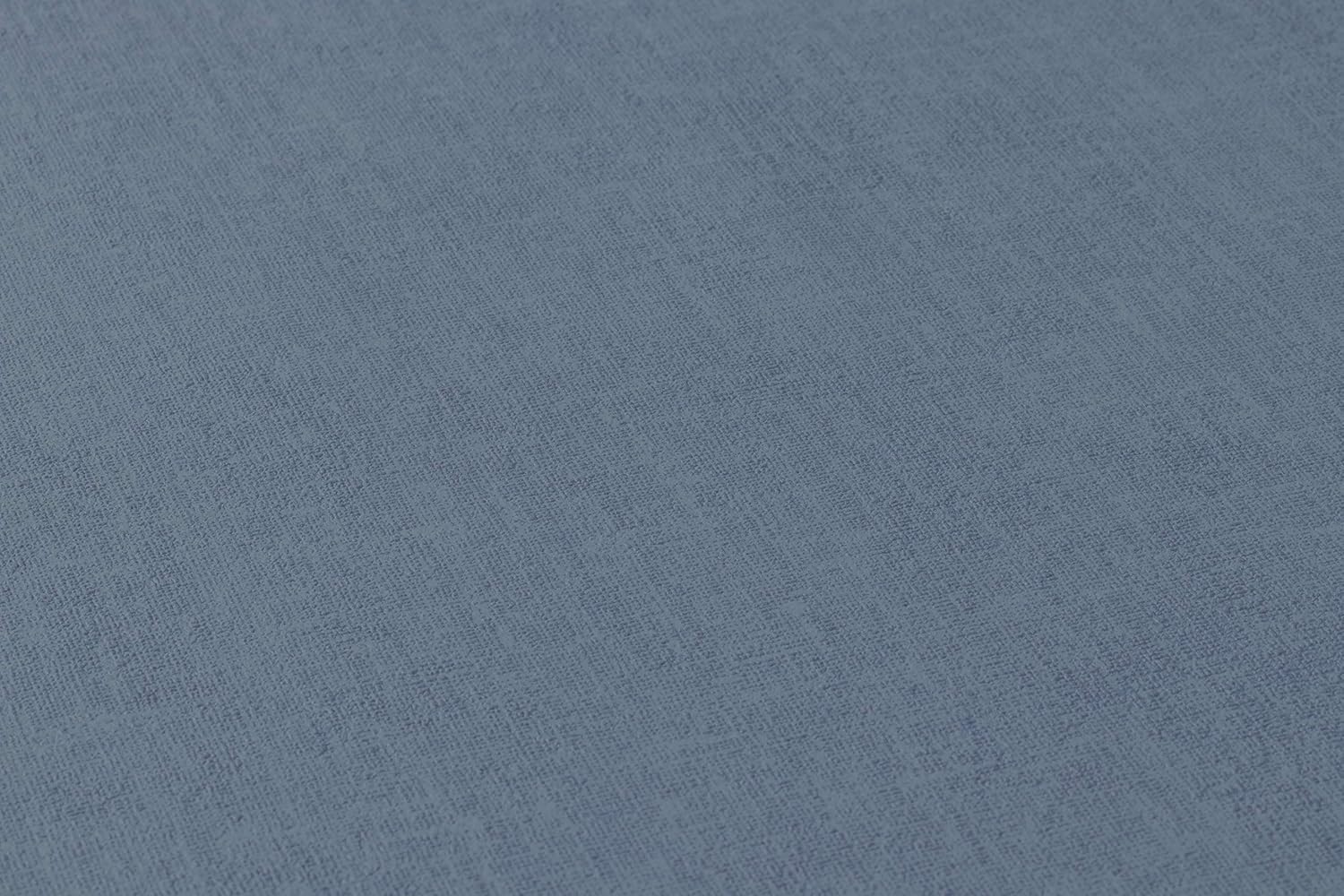 Plain Wallpaper Cosy & Relax New Walls A.S. Création Non-Woven Wallpaper 10.05 m x 0.53 m Blue Made in Germany 373954 37395-4