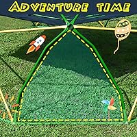 Vista 4 de Merax Domo de escalada de 13 pies, centro de juego para escaladores geométricos al aire libre para niños de 3 a 10 años, soporta 1000 libras, fácil