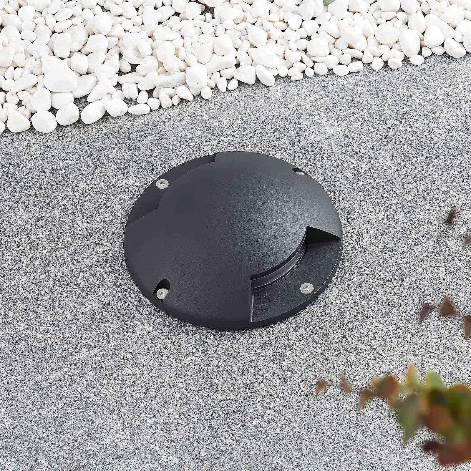 Lindby Bombillas LED luz de suelo exterior en gris oscuro, foco empotrable | proyector de suelo ip67 estanco al polvo y sumergible temporalmente, 2 fuentes de luz, moderno, 3000 k blanco cálido, de