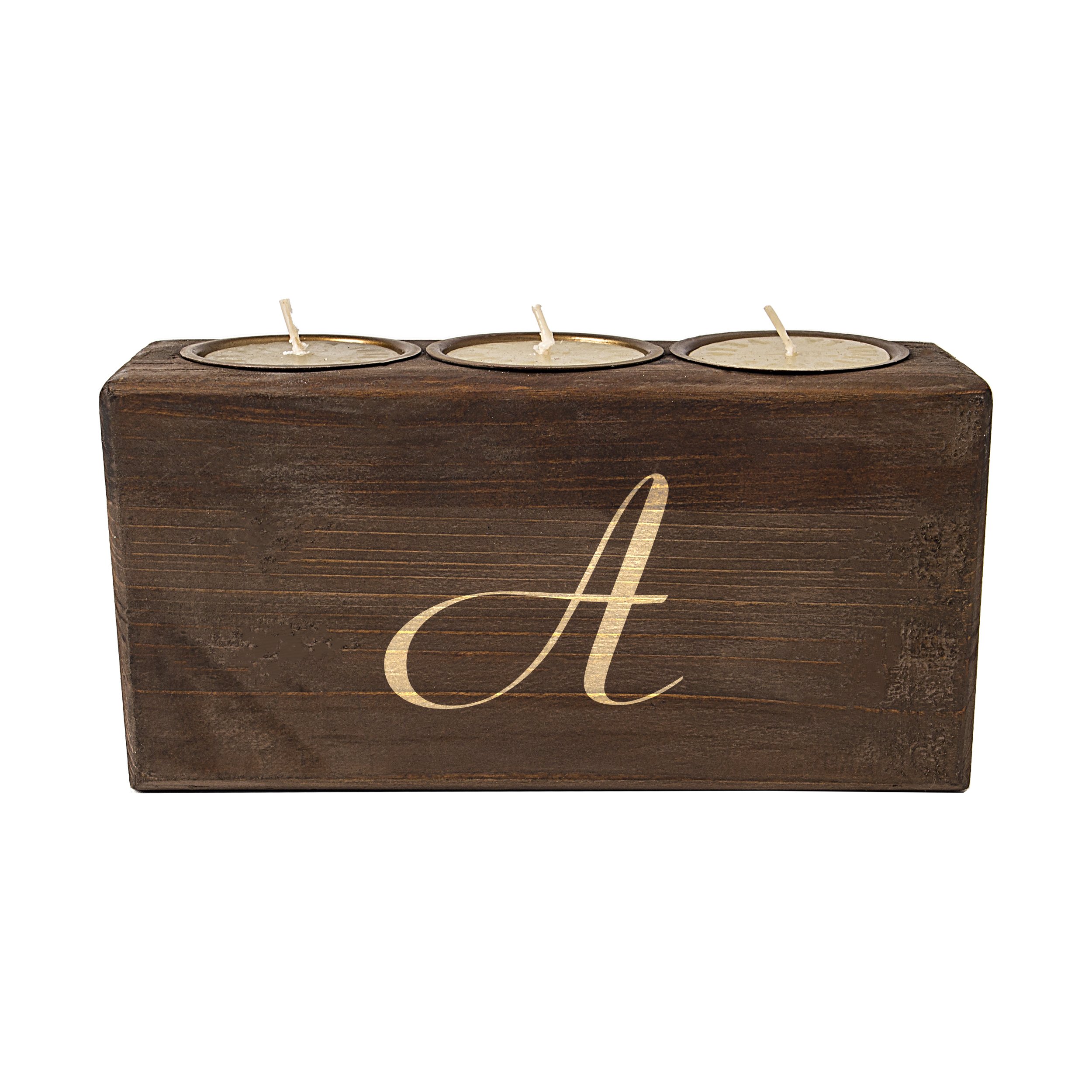 Cathy's ConceptsPersonalized Rustic Sugar Mold Unity Candle, Letter A