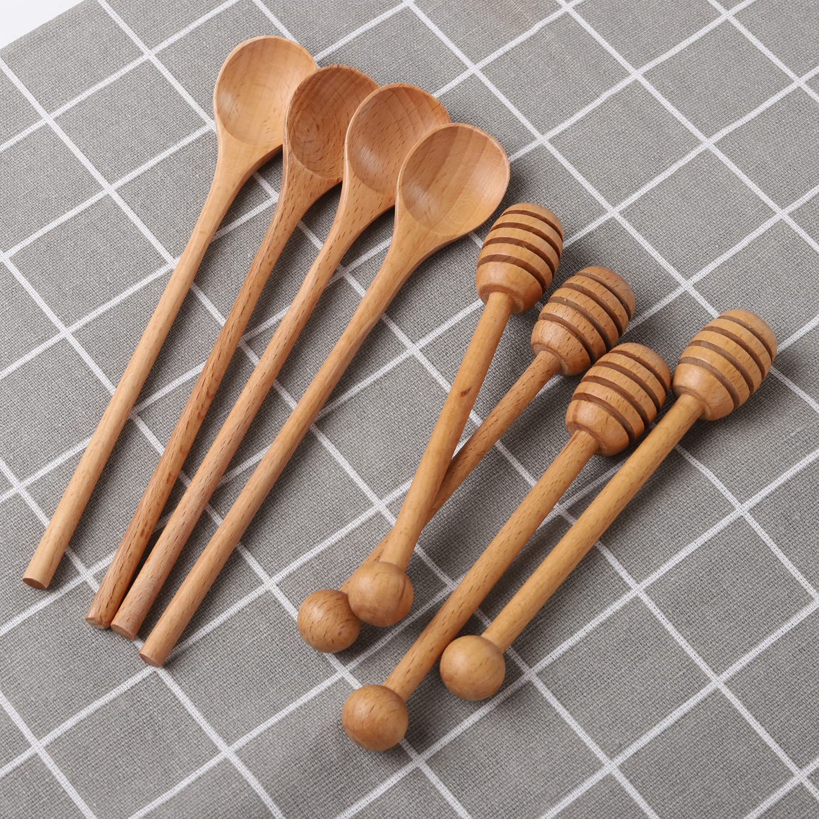 Lot De 50 Cuillères En Bois Pour Miel Et Confiture - 15,2cm