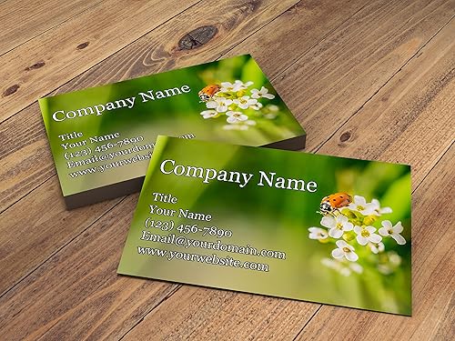 Vista 94 de Tarjetas de visita personalizadas, 3.5 x 2 pulgadas, paquete de 100 tarjetas gruesas y resistentes de 14 puntos, cuidado del césped, remoción