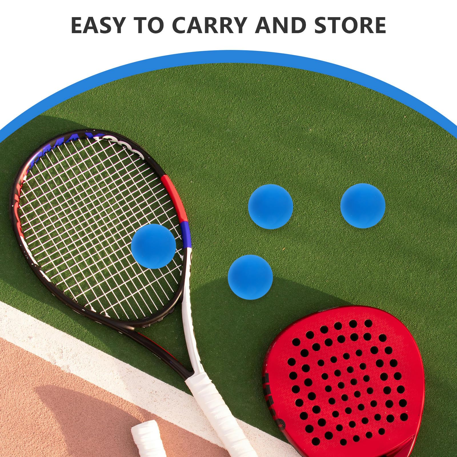 Healvian 6 Palline da Squash: Palline rimbalzanti in Gomma - Attrezzi per l'allenamento dello Squash, Pallamano di Reazione - Accessori per Racquetball per Sport da Campo, Nero
