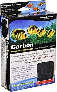 Penn-Plax Carbon Infused Filter Media Cubes Including Mesh Multi-Filter Bag, 3-Pack