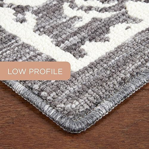 Miniatura 8 de TOWN & COUNTRY EVERYDAY Walker Damask Medallion Everwash - Alfombra decorativa lavable y multiusos para cocina, alfombra de pasillo de cocina de