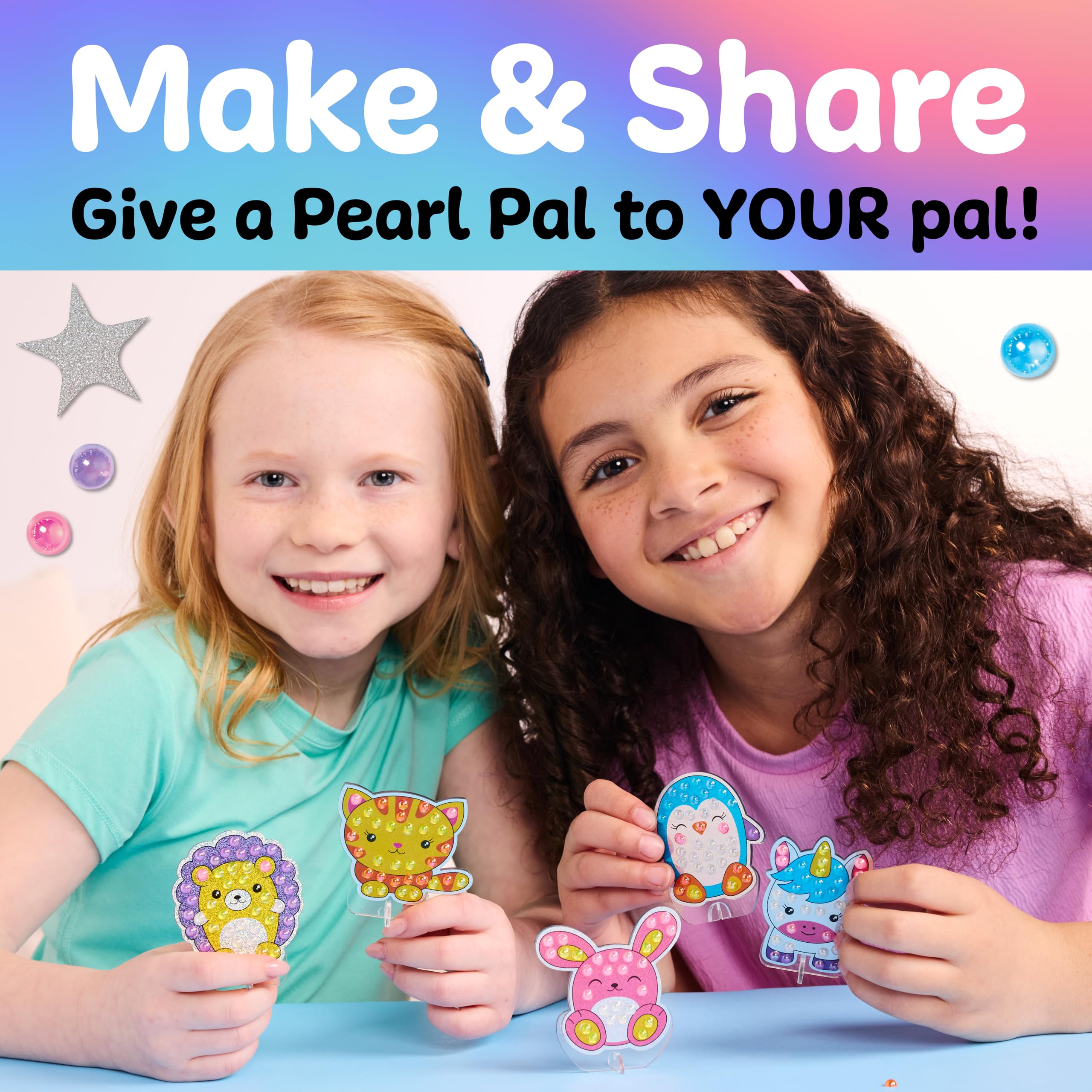 Creativity for Kids Bubble Gem Art: amigos de perlas, kits de manualidades para fiestas de discoteca, artes y manualidades para niños de 6 a 8 años, juguetes para niños y regalos de unicornio para