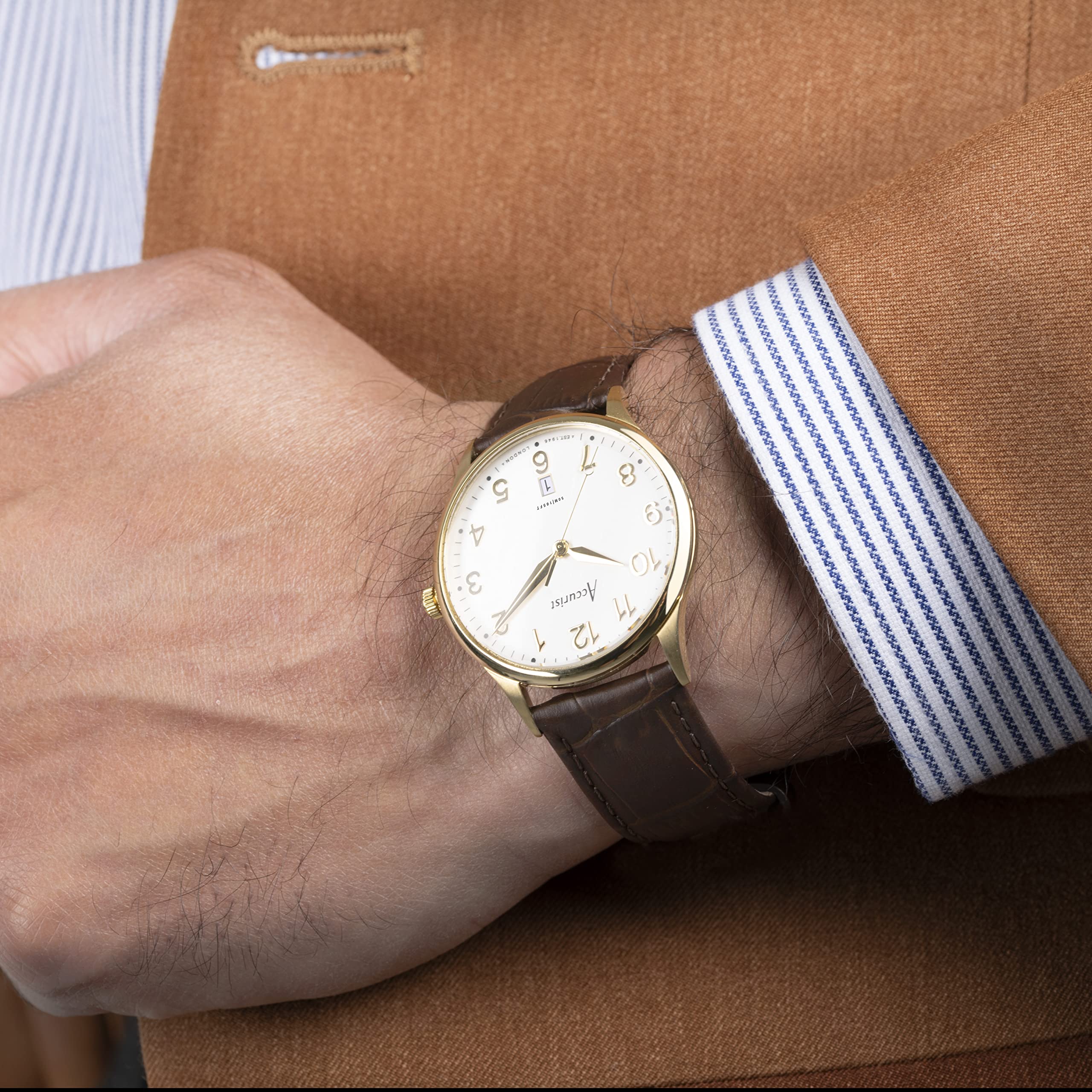 Accurist Orologio al quarzo da uomo classico da 37 mm con display analogico