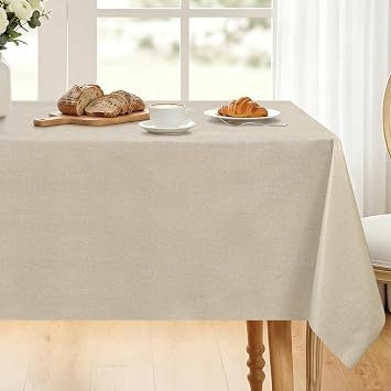 DWCN Tablecloth PVC Stain Resistant Waterproof Rectangular Table 140 x 100